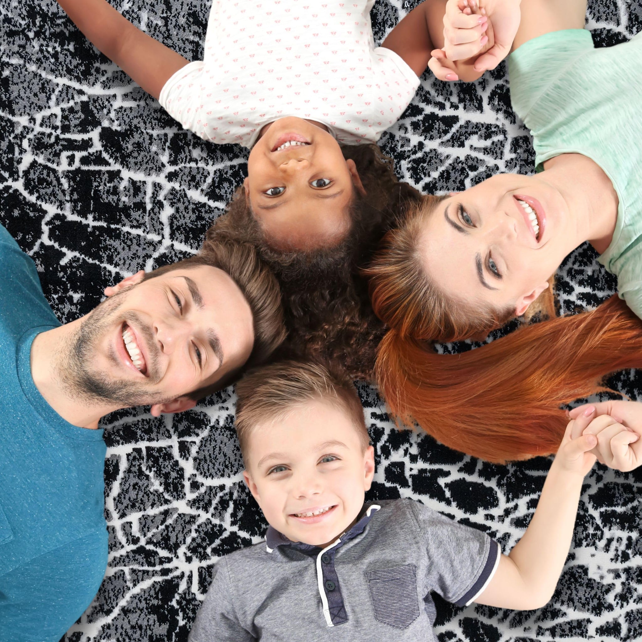 Black Lava Medium-Pile Area Rug