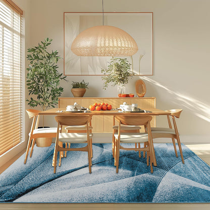 Blue Cascade Medium-Pile Area Rug