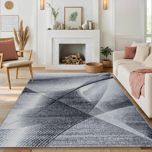 Gray Cascade Medium-Pile Area Rug