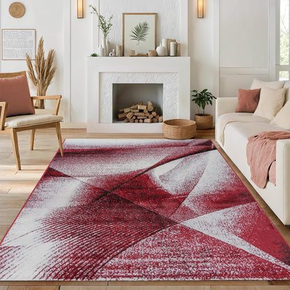 Red Cascade Medium-Pile Area Rug