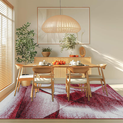 Red Cascade Medium-Pile Area Rug