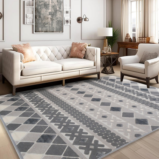 CoziRita Gray Dune 5x7 Sisal Rug — Neutral Cream Area Rug for Entryway, Bedroom, Kitchen, or Laundry Room — Textured Farmhouse Rug, Boho Rug for Bedroom & Living Room Decor
