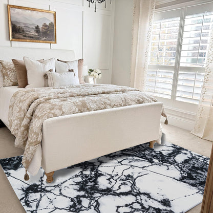 CoziRita Area Rugs for Living Room Carpet - Modern Abstract Rug for Dining Room, Carpet for Bedroom, Office - Non-Shedding Medium Pile Rugs for High Traffic Areas - Jute Backing - Gray Marble