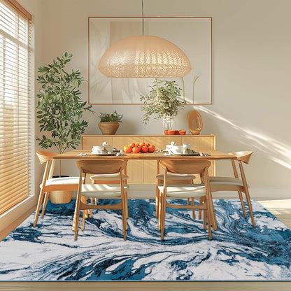 Blue Stormy Medium-Pile Area Rug