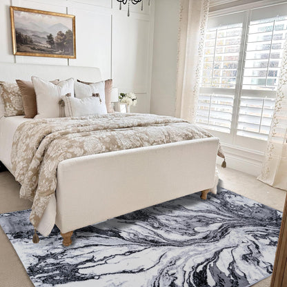 Gray Stormy Medium-Pile Area Rug