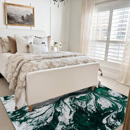 Green Stormy Medium-Pile Area Rug