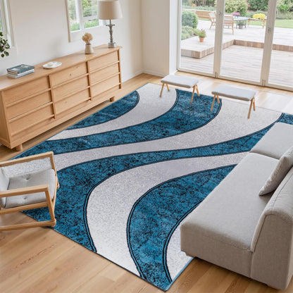 Blue Wave Medium-Pile Area Rug